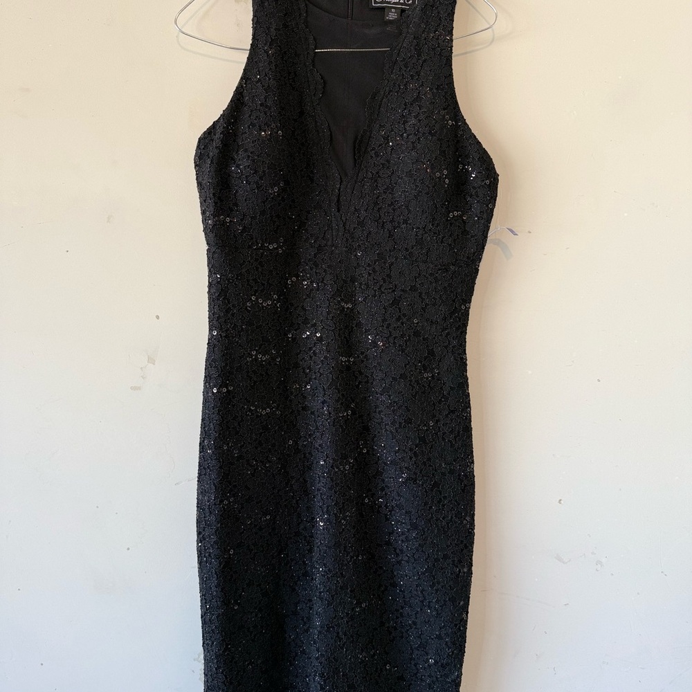 Elegant Black Lace Dress